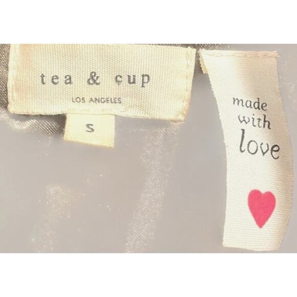 Tea & Cup Olive Satin Bomber Jacket  in Womens Small - Picture 6 of 7